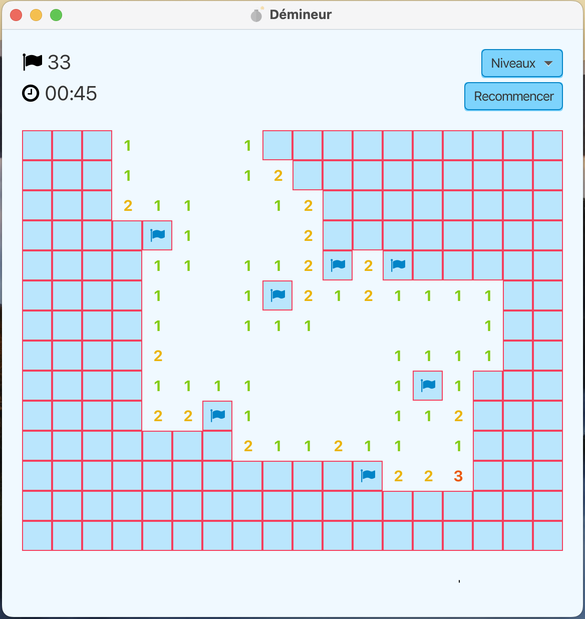 Capture d'écran du jeu Minesweeper